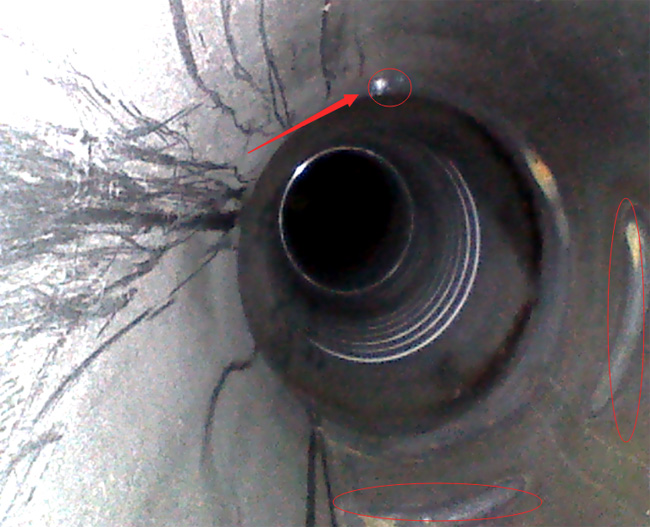 CIE便攜式汽車內(nèi)窺鏡觀測(cè)到的汽車發(fā)動(dòng)機(jī)內(nèi)細(xì)小缺陷情況