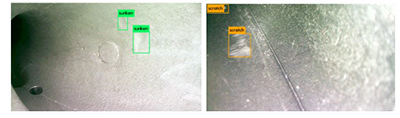亞泰光電開發(fā)的機械內部損傷AI智能識別系統(tǒng)損傷自動識別示例